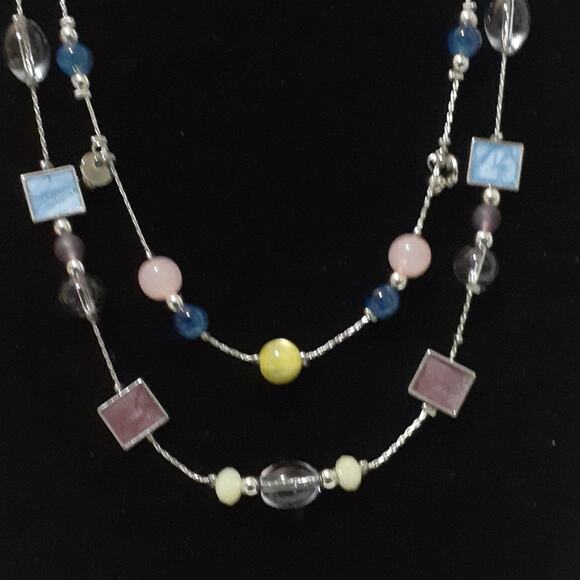 Christopher & Banks Jewelry Multi-color Necklace and Earrings. - Picture 3 of 8